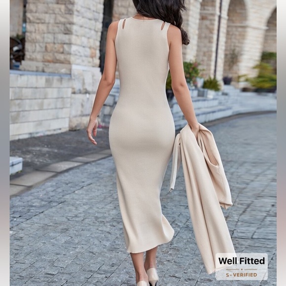 SHEIN Violet Long Sleeve Maxi Dress with Cardigan - Picture 2 of 6